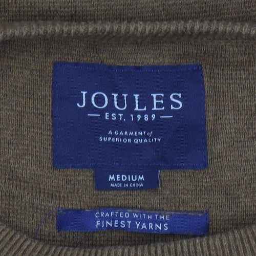 Joules Men’s Brown M Crew Neck Logo Knit Pullover Jumper