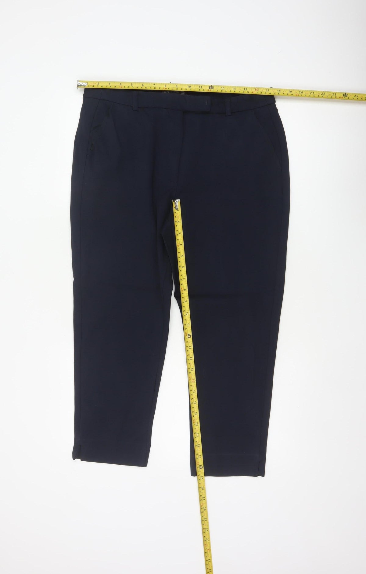 Marks and Spencer Women’s Navy Size 16 Tapered Tailored Trousers