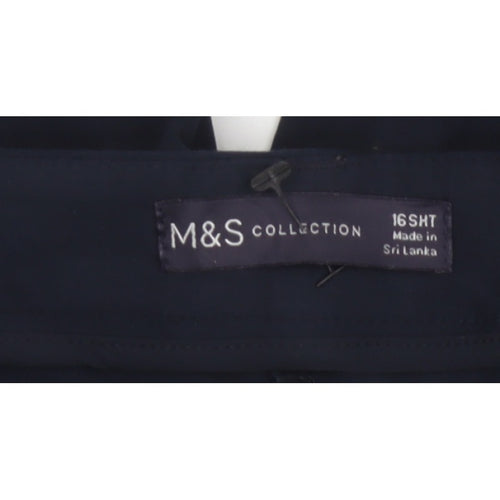Marks and Spencer Women’s Navy Size 16 Tapered Tailored Trousers