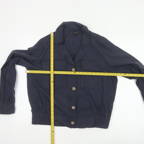 Phase Eight Women's Navy UK 16 Button Utility Cardigan Jacket Collared