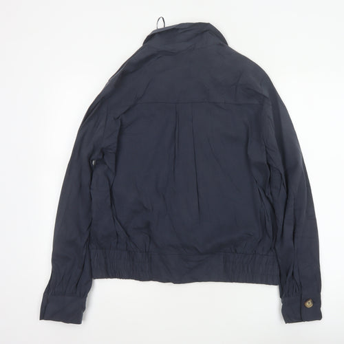 Phase Eight Women's Navy UK 16 Button Utility Cardigan Jacket Collared