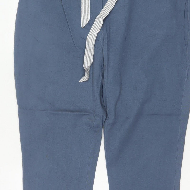 First Avenue Women’s Blue Size 14 Tapered Belted Trousers