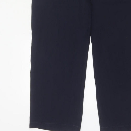 Mia Moda Women’s Navy Size 14 Straight Leg Elastic Waist Dress Trousers