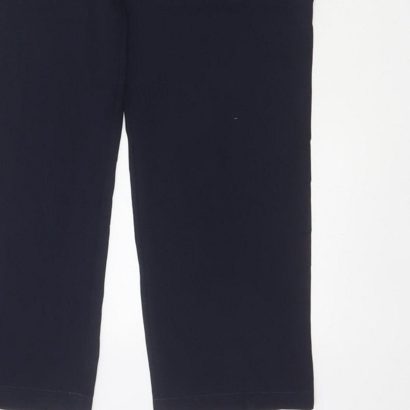 Mia Moda Women’s Navy Size 14 Straight Leg Elastic Waist Dress Trousers