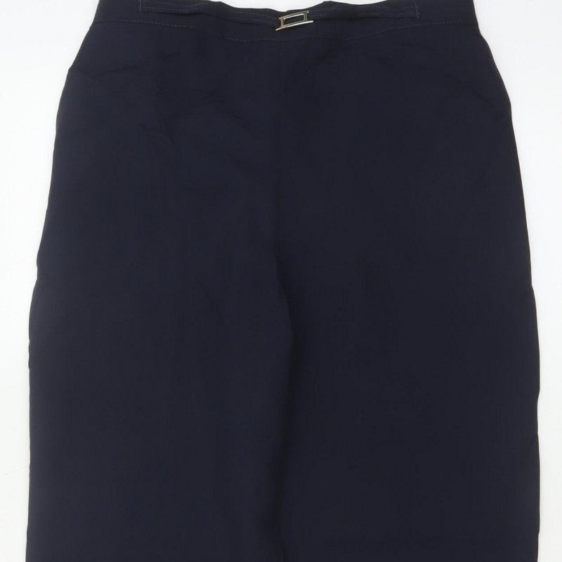 Mia Moda Women’s Navy Size 14 Straight Leg Elastic Waist Dress Trousers