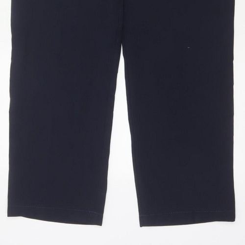 Mia Moda Women’s Navy Size 14 Straight Leg Elastic Waist Dress Trousers