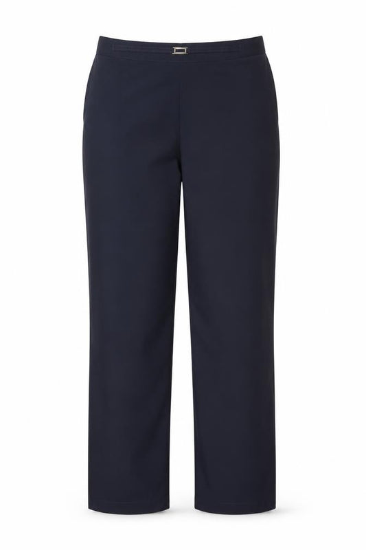 Mia Moda Women’s Navy Size 14 Straight Leg Elastic Waist Dress Trousers