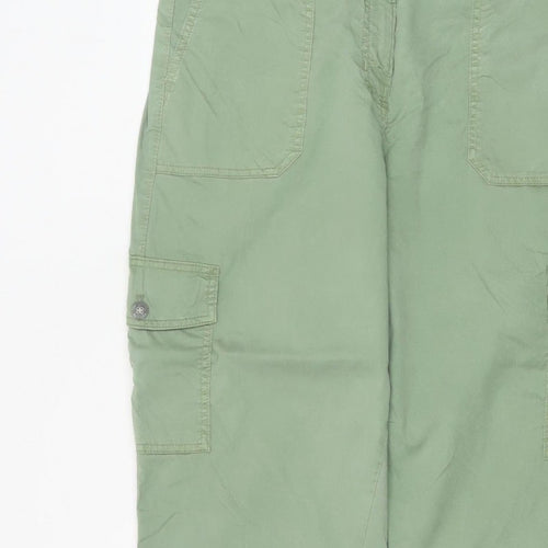 Marks & Spencer Women Green Size 16 Cargo Tapered Trousers
