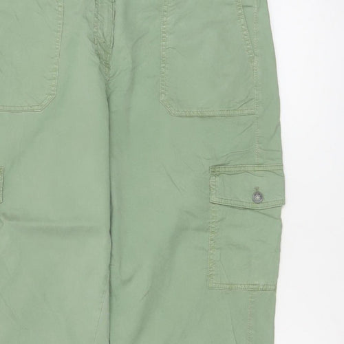 Marks & Spencer Women Green Size 16 Cargo Tapered Trousers
