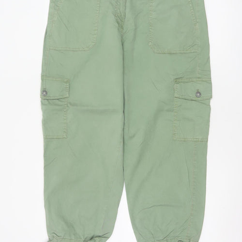 Marks & Spencer Women Green Size 16 Cargo Tapered Trousers