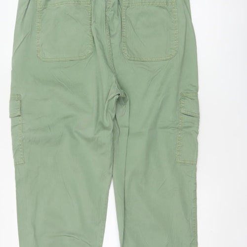 Marks & Spencer Women Green Size 16 Cargo Tapered Trousers