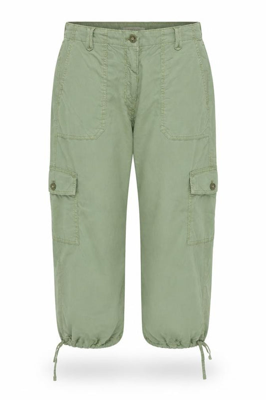 Marks & Spencer Women Green Size 16 Cargo Tapered Trousers