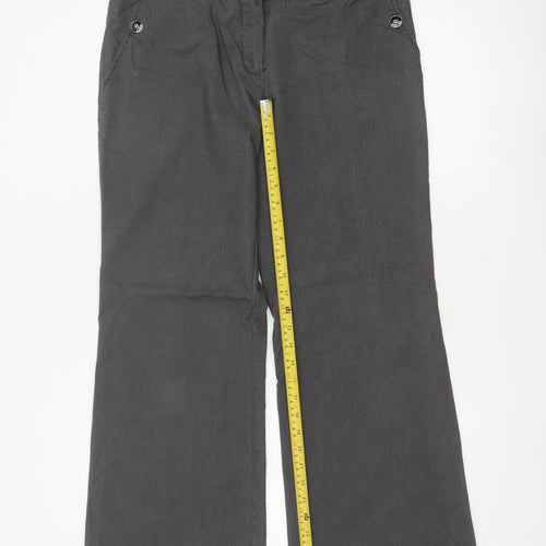 Principles Ben de Lisi Women’s Grey Pinstripe Wide Leg Trousers UK 12