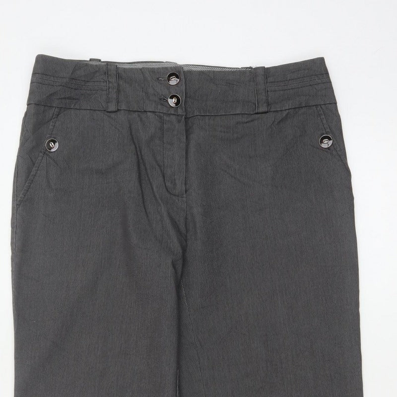 Principles Ben de Lisi Women’s Grey Pinstripe Wide Leg Trousers UK 12