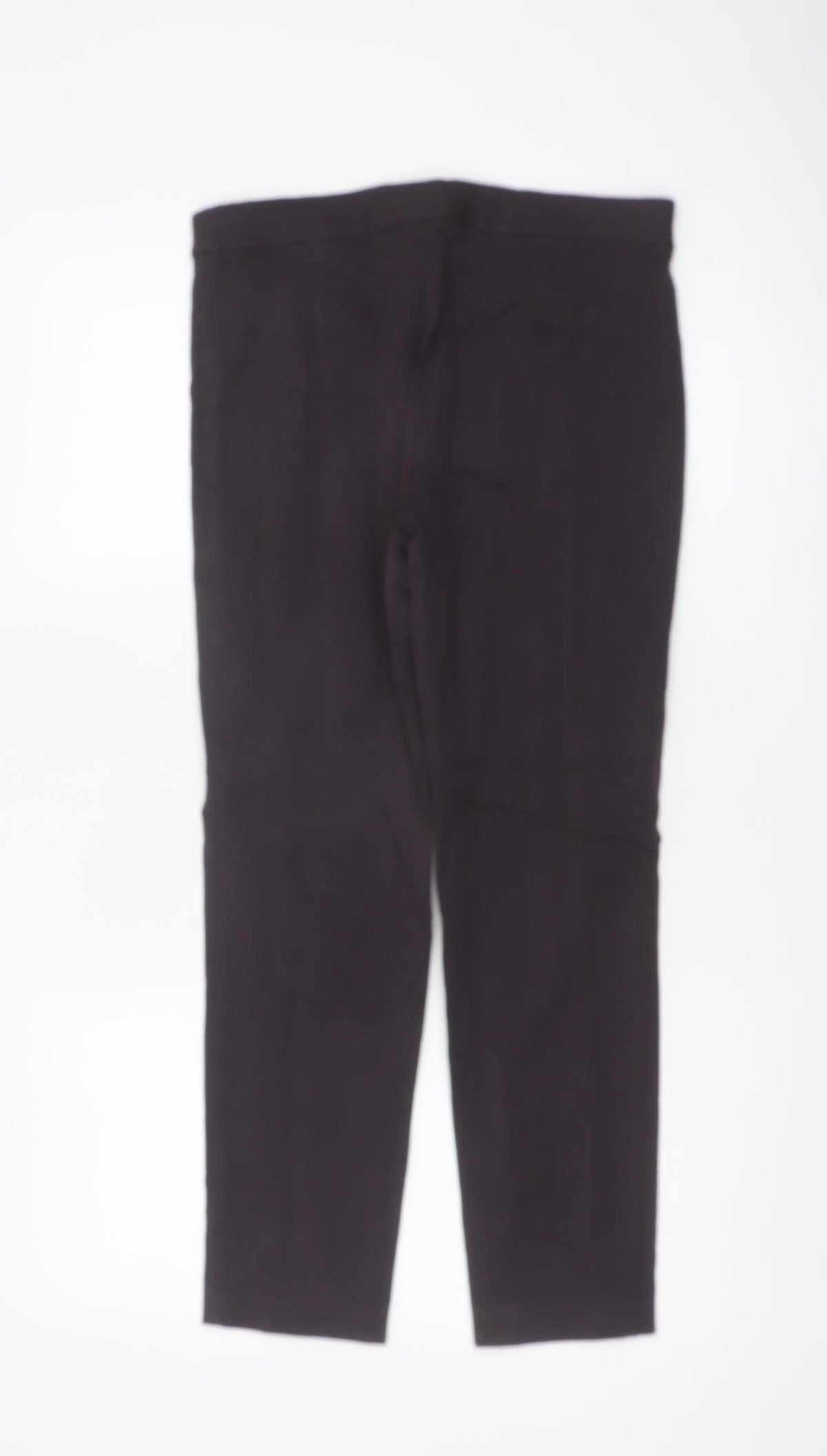 Marks and Spencer Women Brown UK 10 Short Straight Tailored Trousers