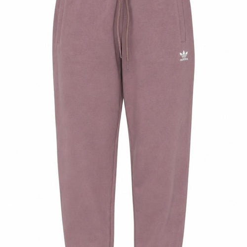 Adidas Women Pink UK 6 Jogger Sweatpants Cotton Blend Logo Pockets