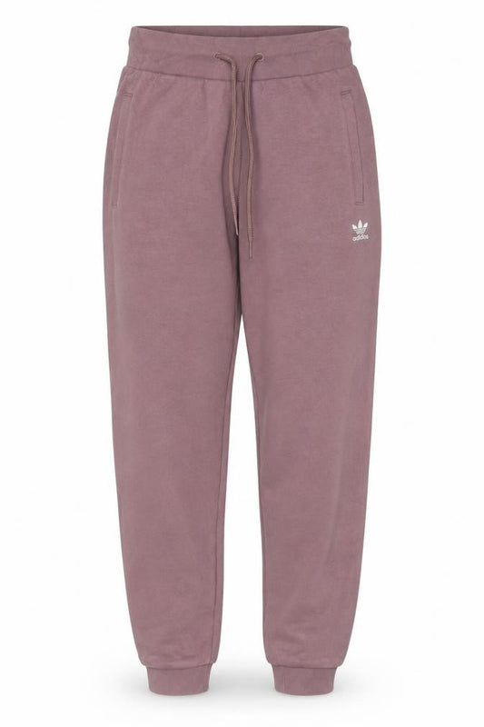 Adidas Women Pink UK 6 Jogger Sweatpants Cotton Blend Logo Pockets