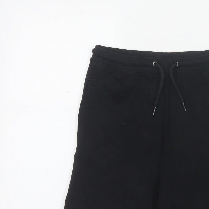 Lonsdale Boys Black 11-12 Years Sweat Shorts Cotton Drawstring Pockets