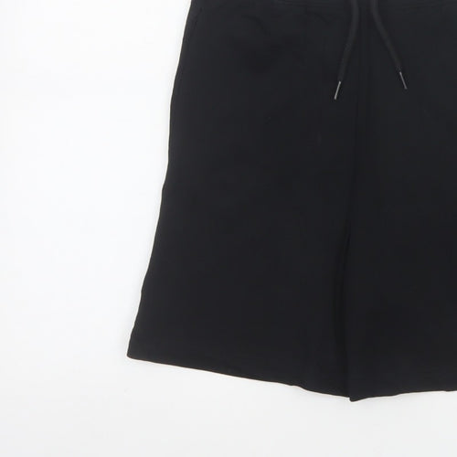Lonsdale Boys Black 11-12 Years Sweat Shorts Cotton Drawstring Pockets