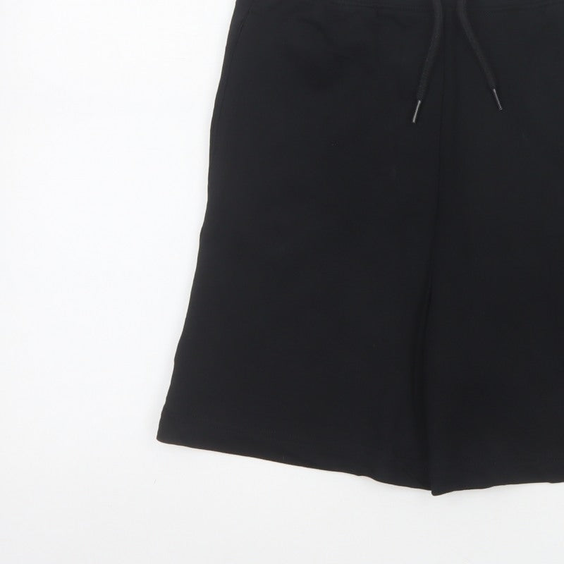 Lonsdale Boys Black 11-12 Years Sweat Shorts Cotton Drawstring Pockets