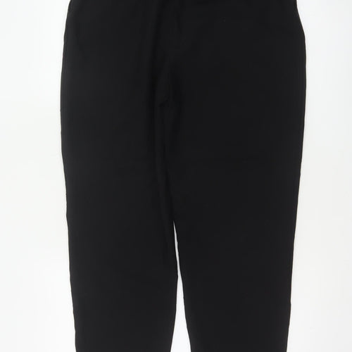 Zara Women's Black UK 12 High Rise Tapered Tailored Trousers