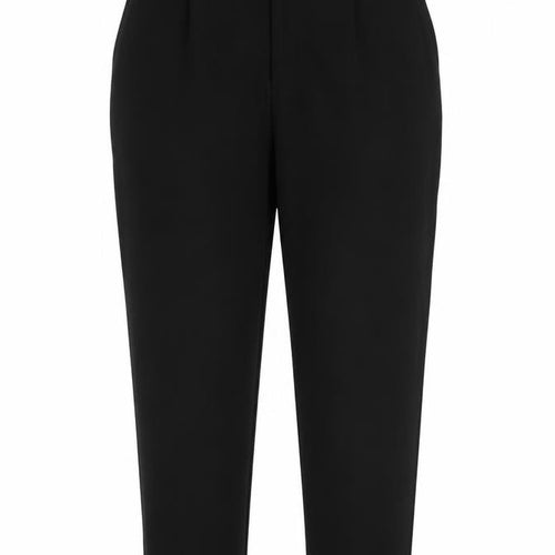 Zara Women's Black UK 12 High Rise Tapered Tailored Trousers