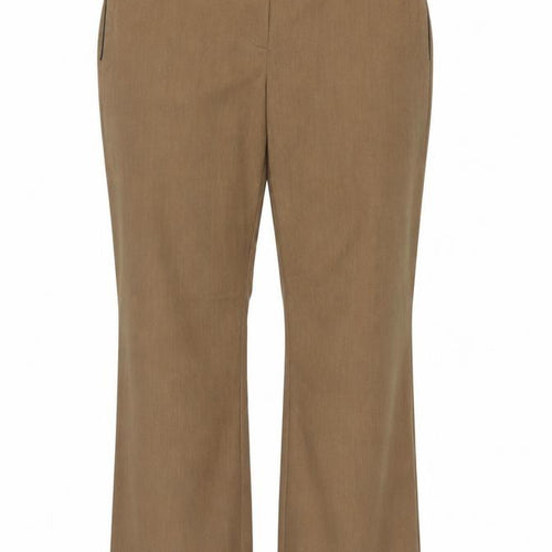Next Women Brown Size 16R Straight Tailored Work Trousers Pockets