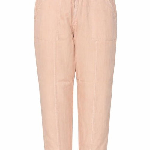 White Stuff Women Pink Size 14 Cargo Tapered Linen Blend Trousers