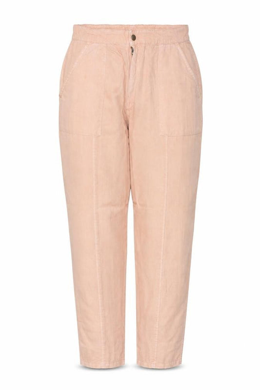 White Stuff Women Pink Size 14 Cargo Tapered Linen Blend Trousers
