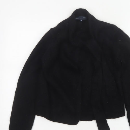 Bench Connection Women Black M Lambswool Blend Wrap Cardigan Long Sleeve