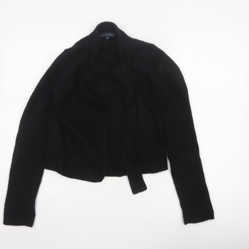 Bench Connection Women Black M Lambswool Blend Wrap Cardigan Long Sleeve