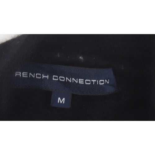 Bench Connection Women Black M Lambswool Blend Wrap Cardigan Long Sleeve