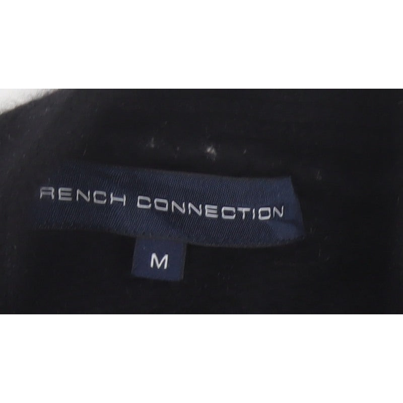 Bench Connection Women Black M Lambswool Blend Wrap Cardigan Long Sleeve