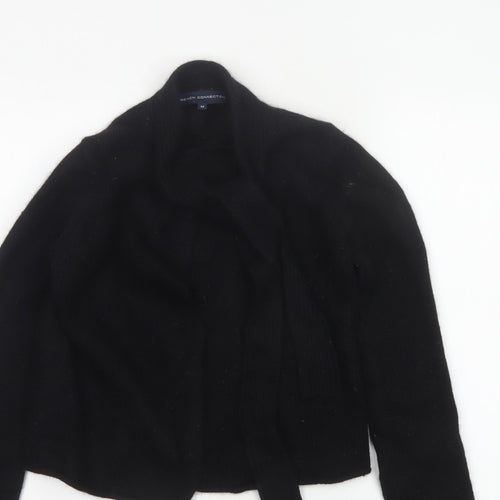 Bench Connection Women Black M Lambswool Blend Wrap Cardigan Long Sleeve