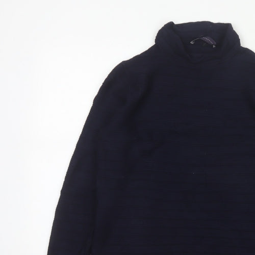 Marks and Spencer Women Blue Size 14 Cowl Neck Knit Jumper