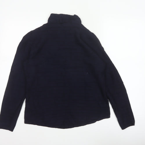 Marks and Spencer Women Blue Size 14 Cowl Neck Knit Jumper