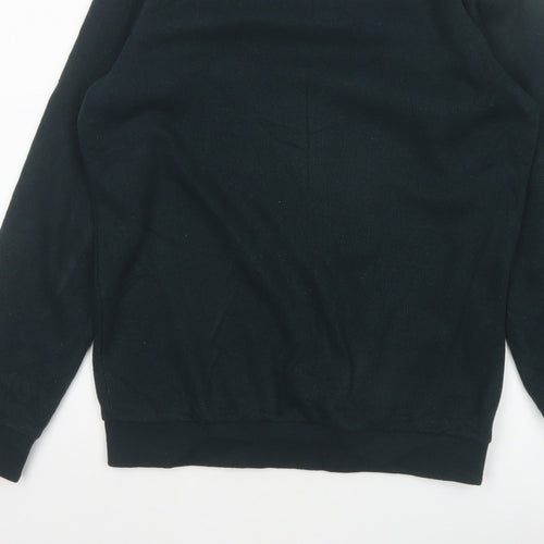 Paulmark Men's Black Size S V-Neck Fine Knit Long Sleeve Jumper