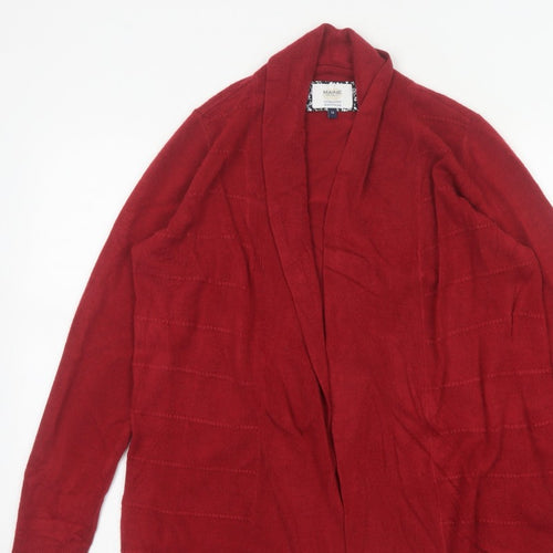 Maine New England Women’s Red Open Cardigan Size 14 Long Sleeve Knit