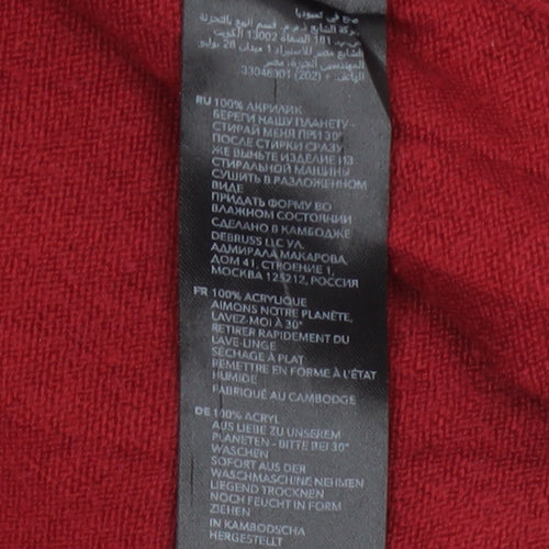 Maine New England Women’s Red Open Cardigan Size 14 Long Sleeve Knit