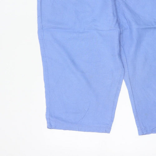 BM Casual Women’s Blue Size 22 Cropped Drawstring Pocket Trousers