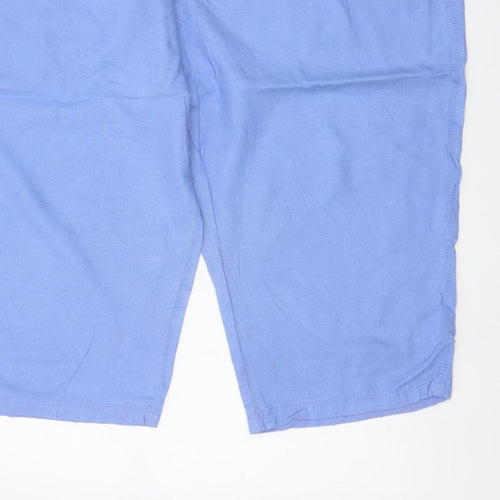BM Casual Women’s Blue Size 22 Cropped Drawstring Pocket Trousers