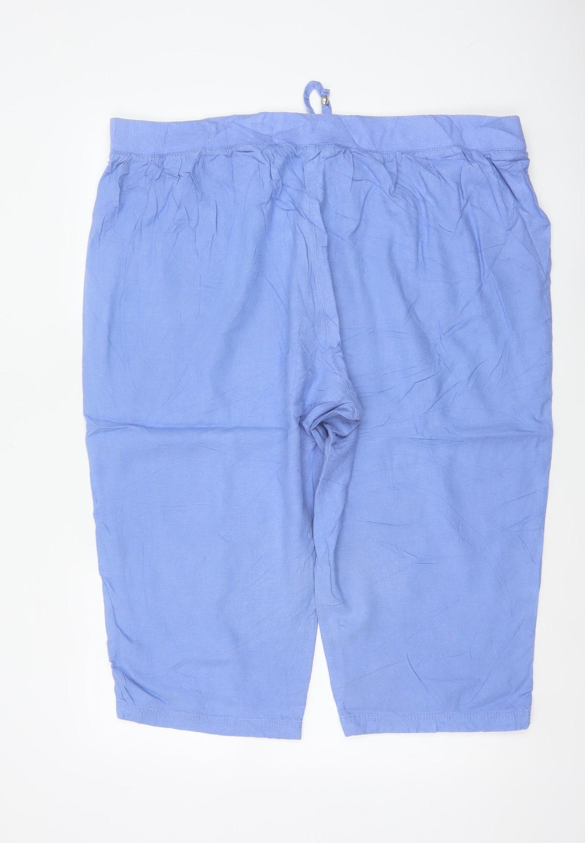 BM Casual Women’s Blue Size 22 Cropped Drawstring Pocket Trousers