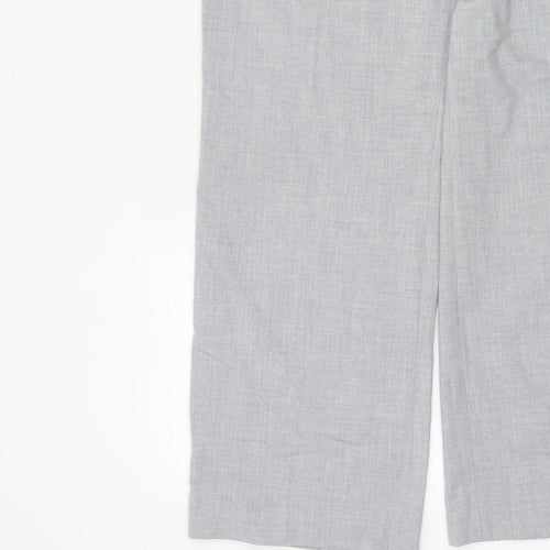 Next Women Grey Size 14 Petite Tailored Straight Leg Dress Trousers