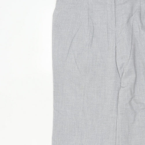 Next Women Grey Size 14 Petite Tailored Straight Leg Dress Trousers