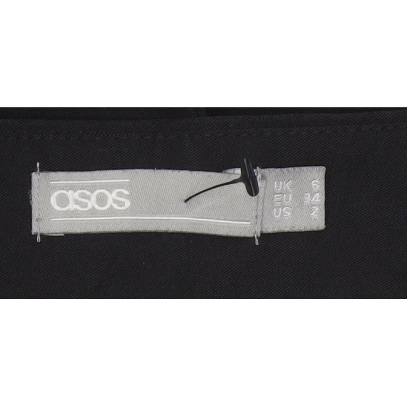 ASOS Women’s Black UK 6 Tailored Tapered Dress Trousers Ankle Zip