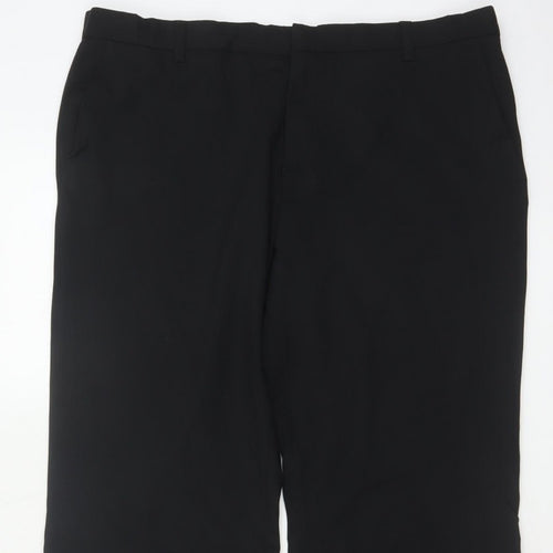 Joseph Men’s Black XL Wool Blend Straight Dress Trousers Made in France