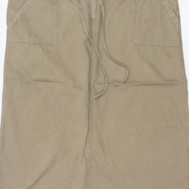 Additional view of Bonmarché Women Beige UK 20 Long Cargo Skirt Drawstring Pockets