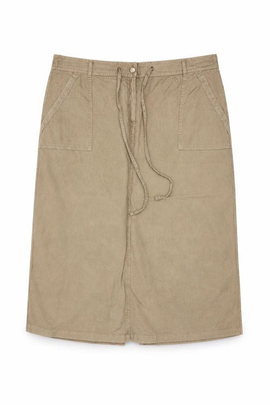 Bonmarché Women Beige UK 20 Long Cargo Skirt Drawstring Pockets
