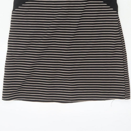 Dorothy Perkins Women Black White Stripe Off Shoulder Bodycon Dress UK 10