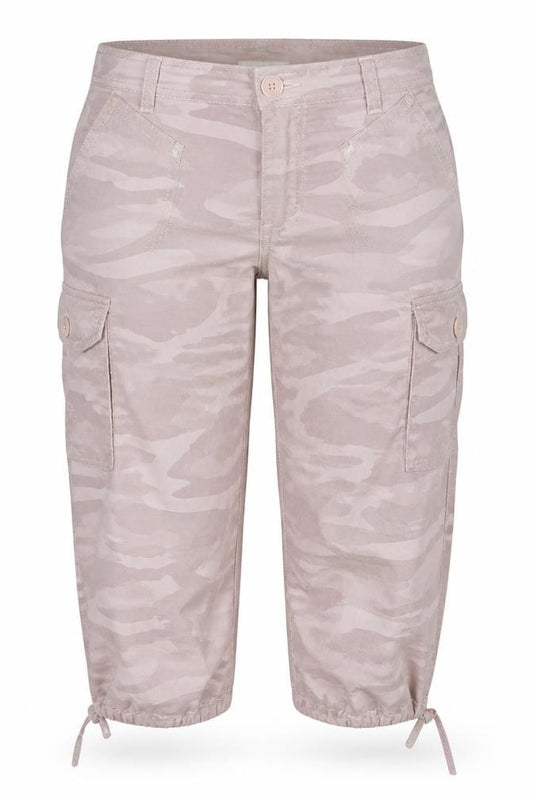 Marks & Spencer Women Pink Camo Cargo Shorts UK 18 Belted Tencel Rich
